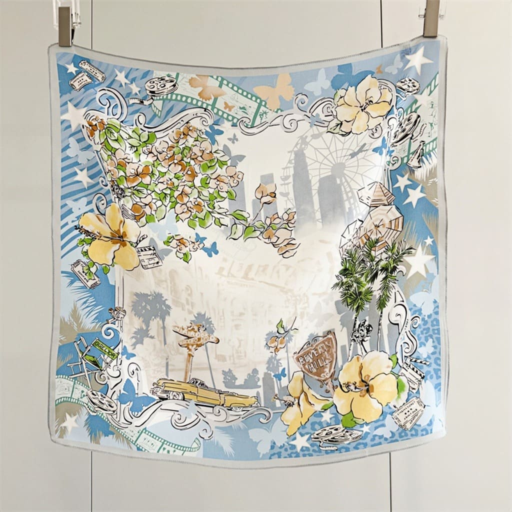 MaraSilk Pure Mulberry Silk Scarf - Square Double Crepe MS264