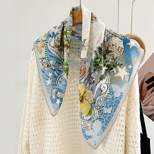 MaraSilk Pure Mulberry Silk Scarf - Square Double Crepe MS264