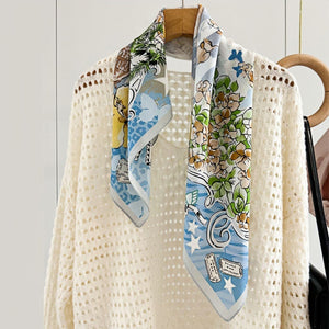 MaraSilk Pure Mulberry Silk Scarf - Square Double Crepe MS264