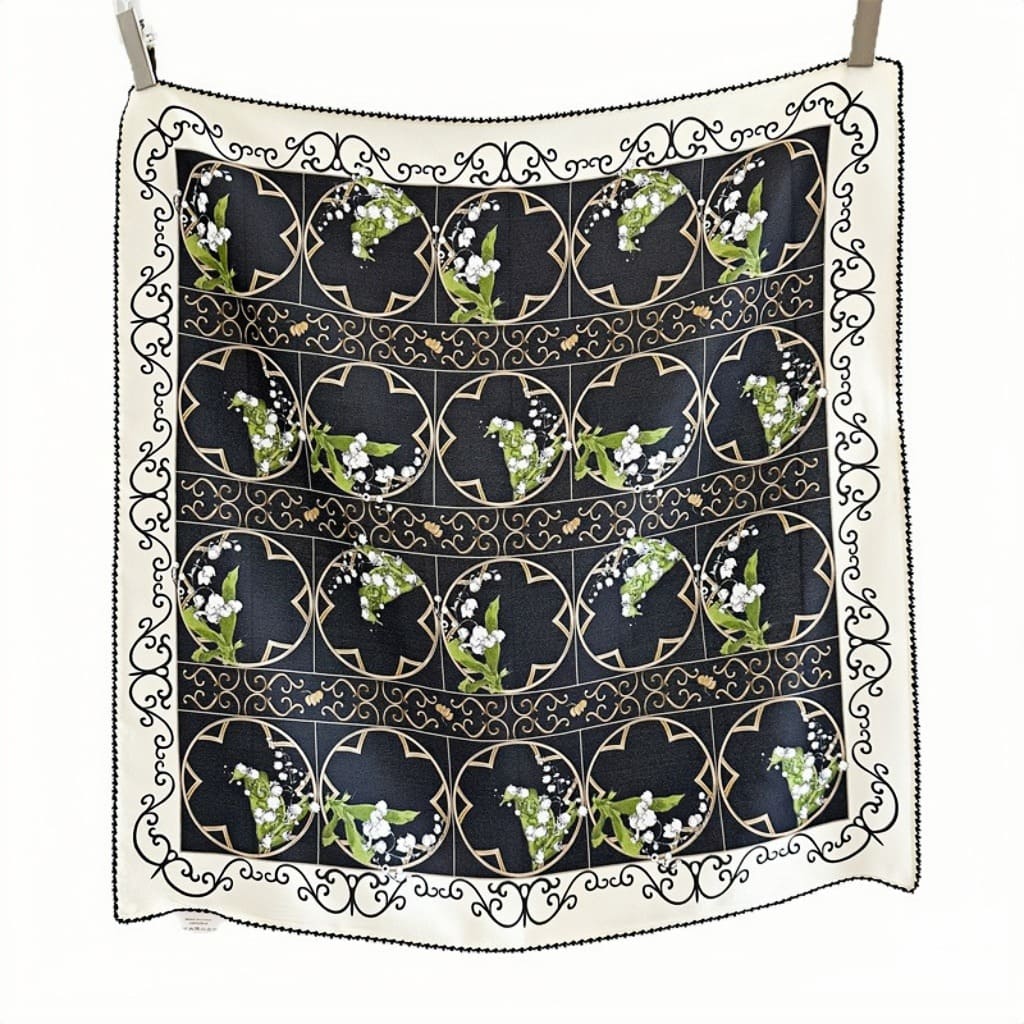 MaraSilk Pure Mulberry Silk Scarf - Square Double Crepe MS265