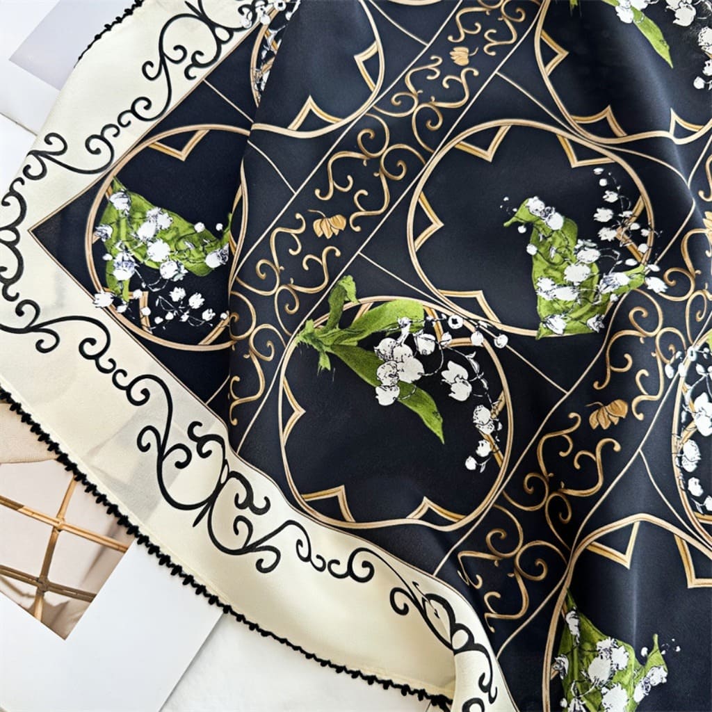 MaraSilk Pure Mulberry Silk Scarf - Square Double Crepe MS265