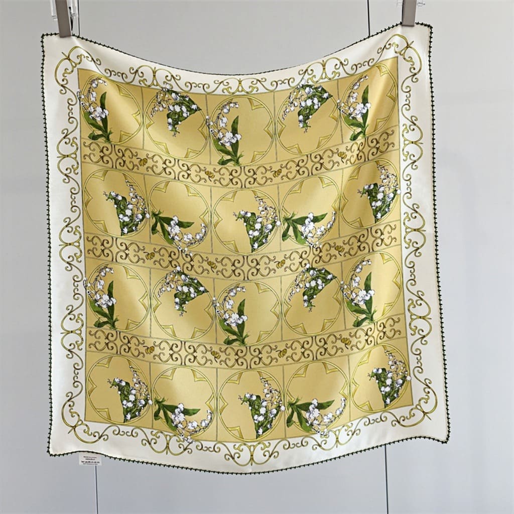 MaraSilk Pure Mulberry Silk Scarf - Square Double Crepe MS265 25" x 25" MS26502