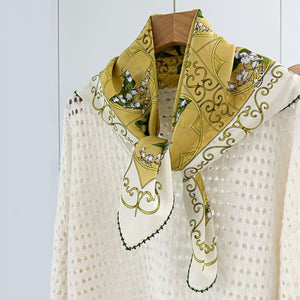 MaraSilk Pure Mulberry Silk Scarf - Square Double Crepe MS265