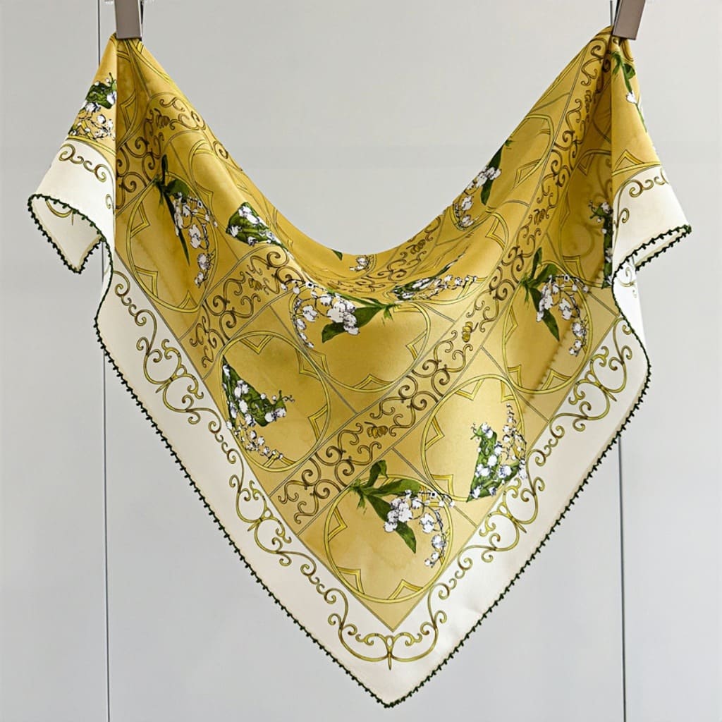 MaraSilk Pure Mulberry Silk Scarf - Square Double Crepe MS265