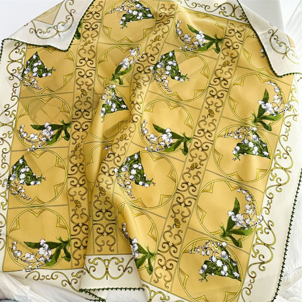 MaraSilk Pure Mulberry Silk Scarf - Square Double Crepe MS265