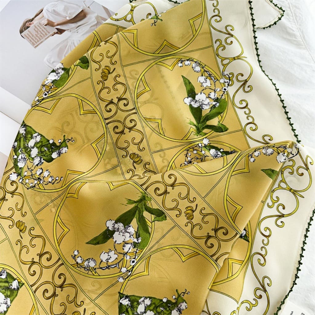 MaraSilk Pure Mulberry Silk Scarf - Square Double Crepe MS265