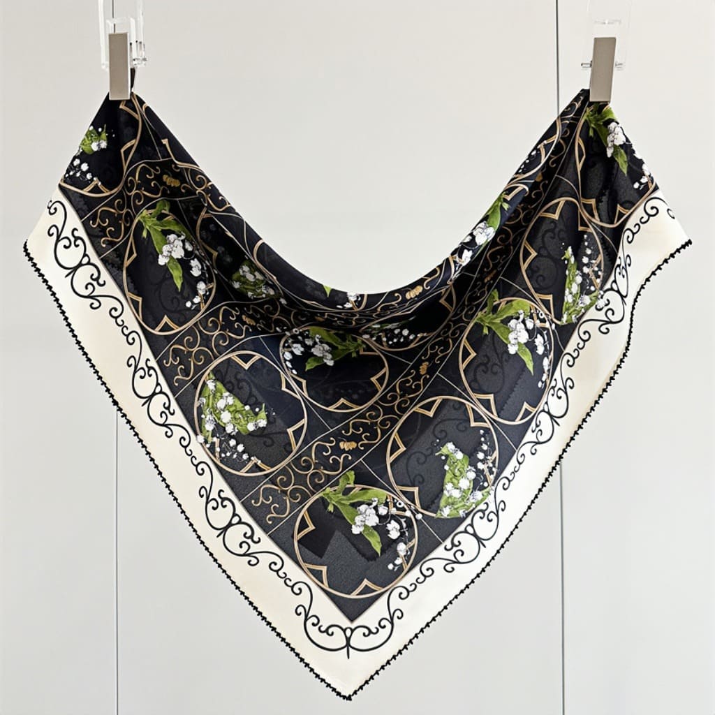 MaraSilk Pure Mulberry Silk Scarf - Square Double Crepe MS265