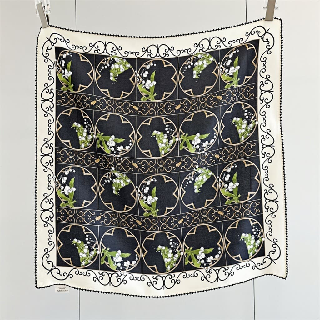 MaraSilk Pure Mulberry Silk Scarf - Square Double Crepe MS265 25" x 25" MS26501