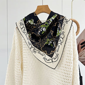 MaraSilk Pure Mulberry Silk Scarf - Square Double Crepe MS265