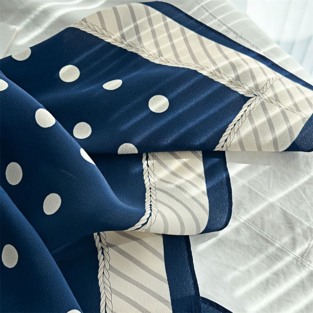 MaraSilk Pure Mulberry Silk Scarf - Square Double Crepe MS266