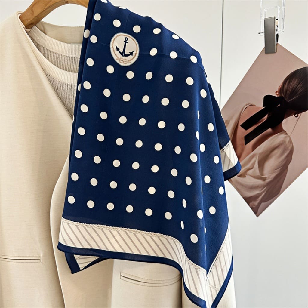 MaraSilk Pure Mulberry Silk Scarf - Square Double Crepe MS266