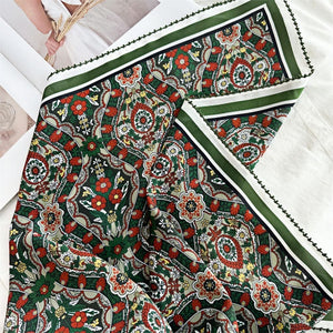 MaraSilk Pure Mulberry Silk Scarf - Square Double Crepe MS267