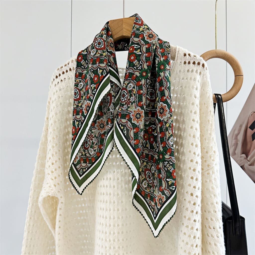 MaraSilk Pure Mulberry Silk Scarf - Square Double Crepe MS267