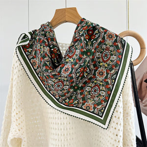 MaraSilk Pure Mulberry Silk Scarf - Square Double Crepe MS267