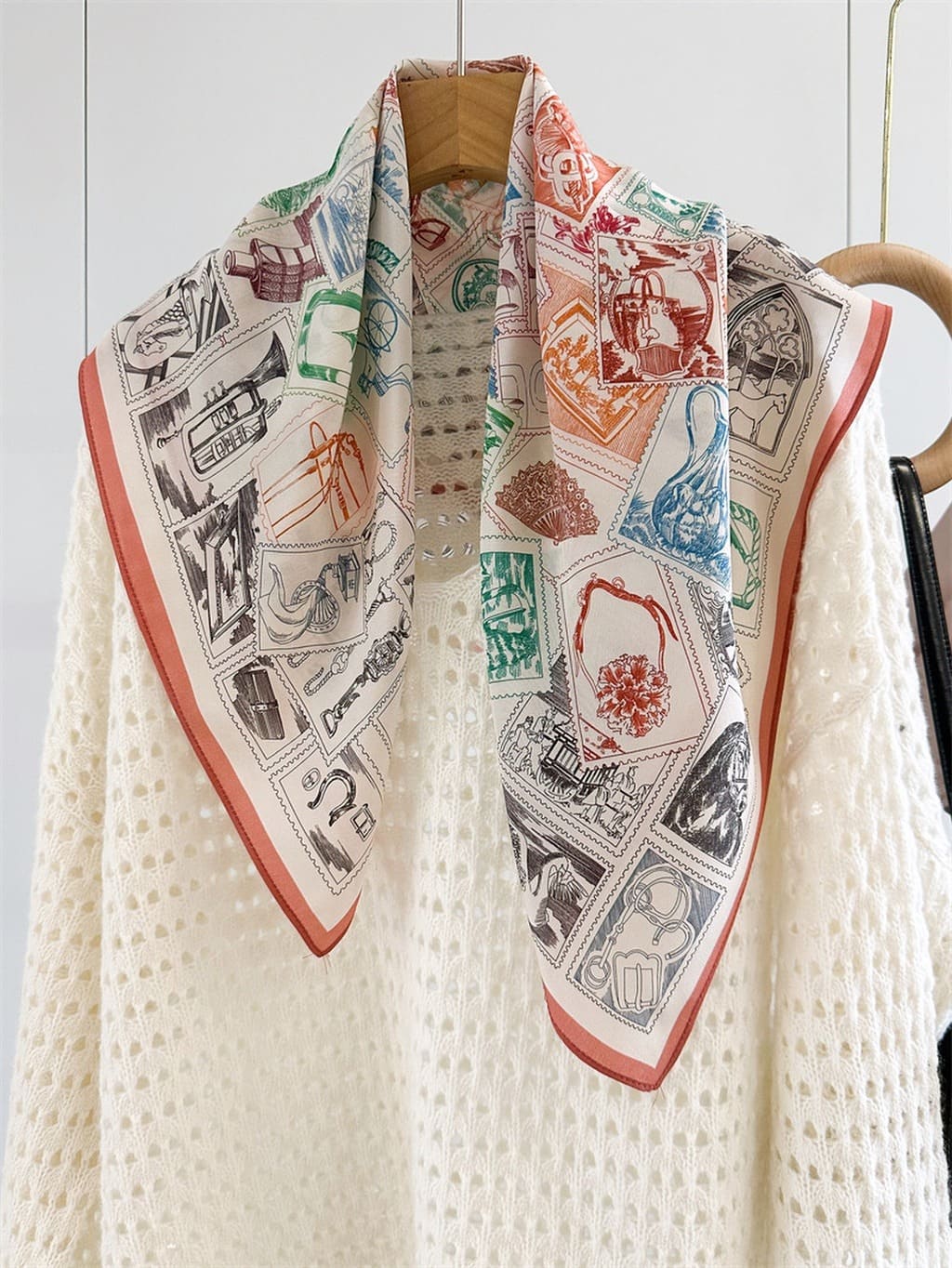 MaraSilk Pure Mulberry Silk Scarf - Square Double Crepe MS268