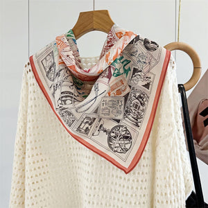 MaraSilk Pure Mulberry Silk Scarf - Square Double Crepe MS268