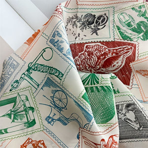 MaraSilk Pure Mulberry Silk Scarf - Square Double Crepe MS268