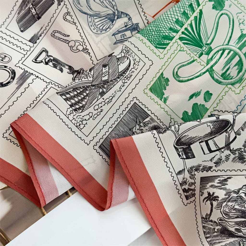 MaraSilk Pure Mulberry Silk Scarf - Square Double Crepe MS268