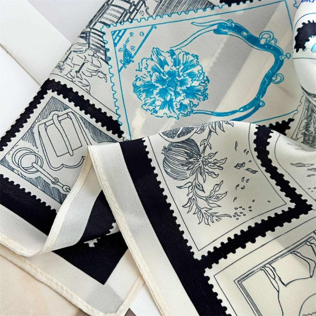 MaraSilk Pure Mulberry Silk Scarf - Square Double Crepe MS268