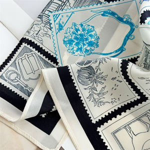 MaraSilk Pure Mulberry Silk Scarf - Square Double Crepe MS268