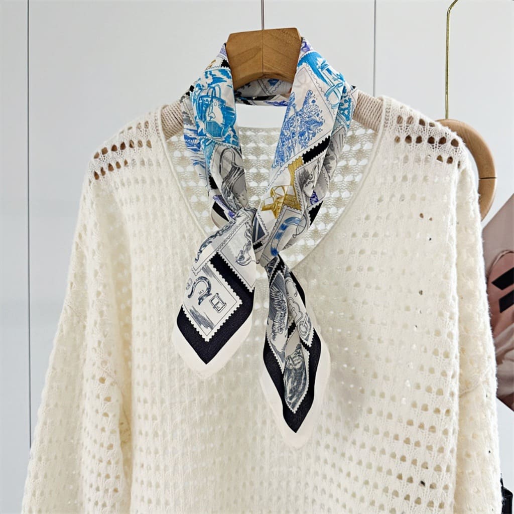 MaraSilk Pure Mulberry Silk Scarf - Square Double Crepe MS268