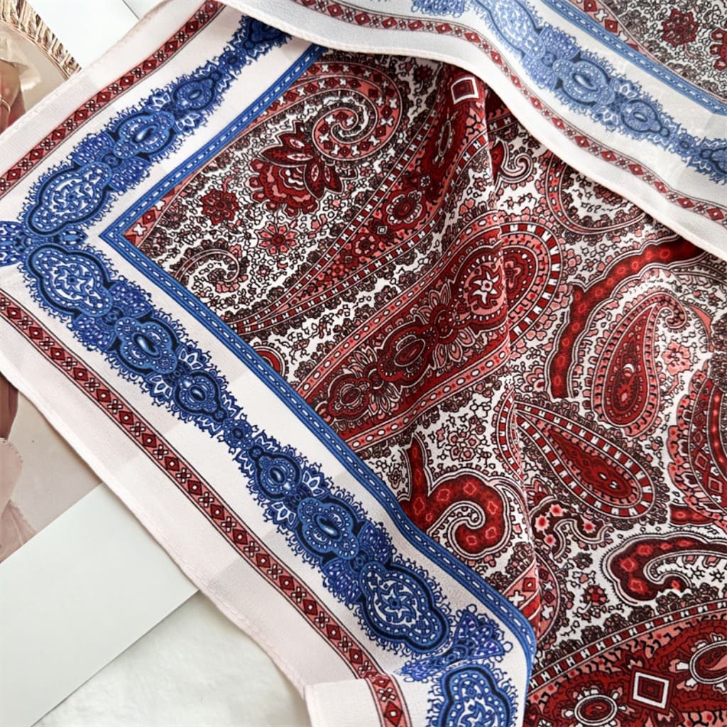 MaraSilk Pure Mulberry Silk Scarf - Square Double Crepe MS269