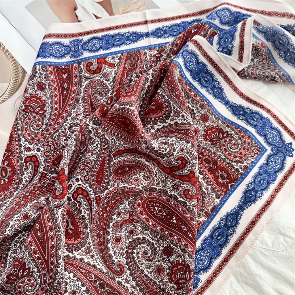 MaraSilk Pure Mulberry Silk Scarf - Square Double Crepe MS269