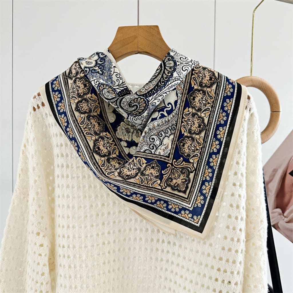 MaraSilk Pure Mulberry Silk Scarf - Square Double Crepe MS270