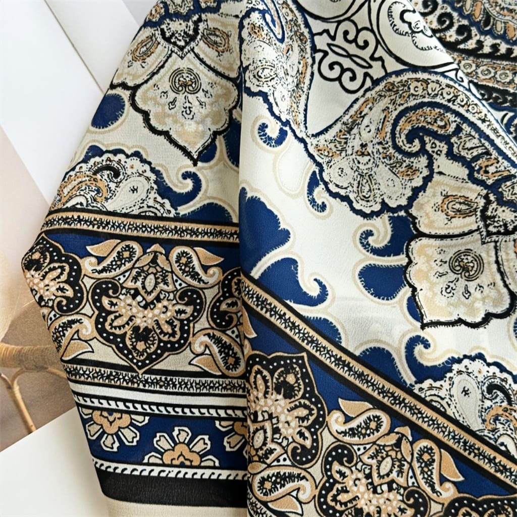 MaraSilk Pure Mulberry Silk Scarf - Square Double Crepe MS270