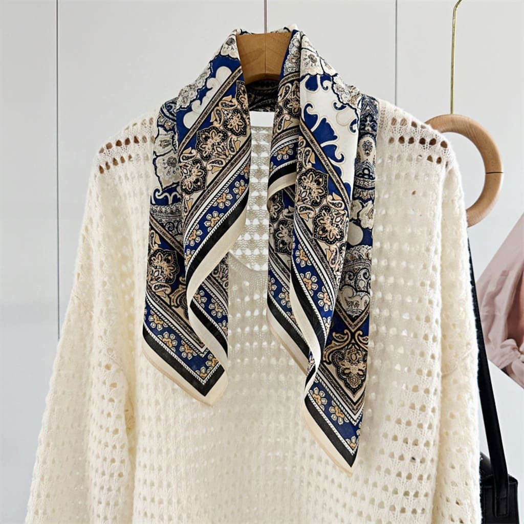 MaraSilk Pure Mulberry Silk Scarf - Square Double Crepe MS270