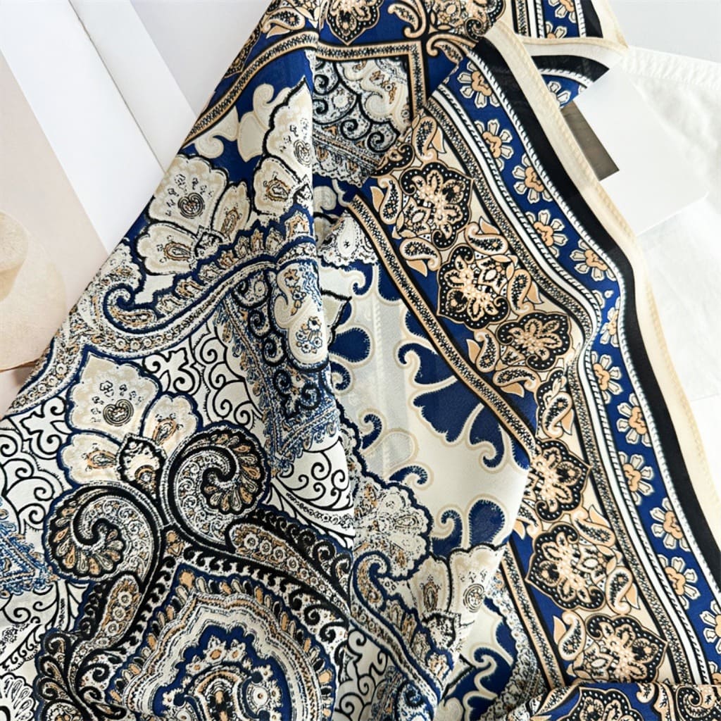 MaraSilk Pure Mulberry Silk Scarf - Square Double Crepe MS270