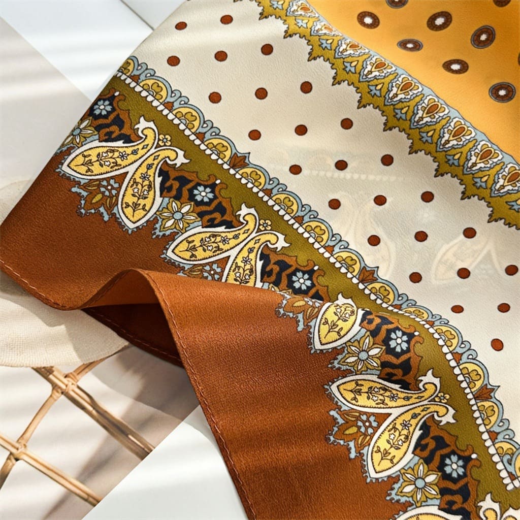 MaraSilk Pure Mulberry Silk Scarf - Square Double Crepe MS271