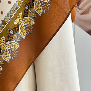 MaraSilk Pure Mulberry Silk Scarf - Square Double Crepe MS271