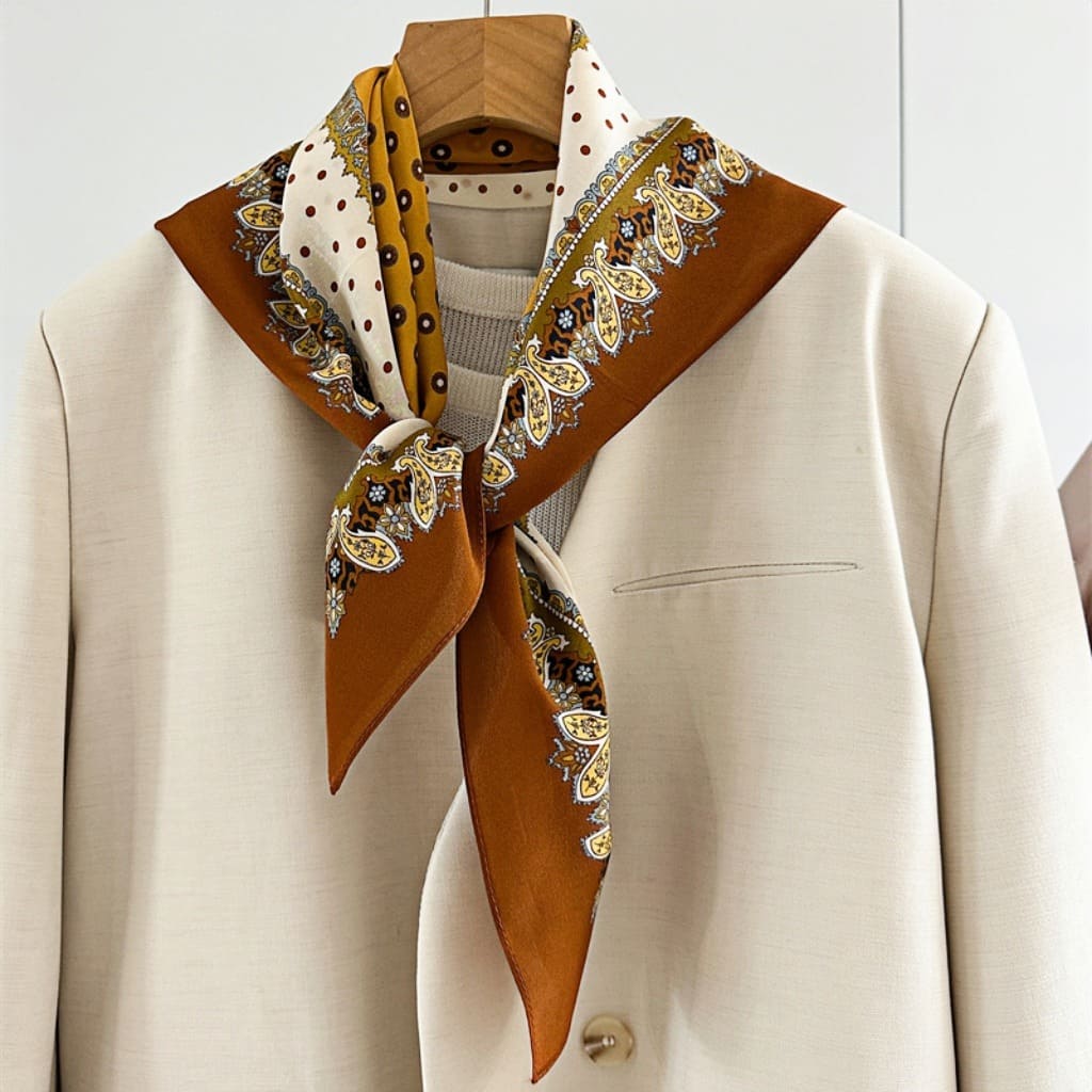 MaraSilk Pure Mulberry Silk Scarf - Square Double Crepe MS271 25" x 25" MS27101