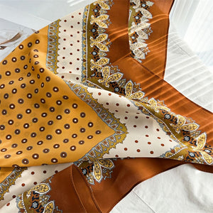 MaraSilk Pure Mulberry Silk Scarf - Square Double Crepe MS271