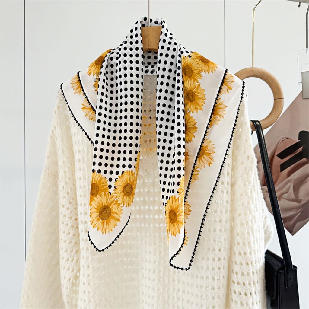 MaraSilk Pure Mulberry Silk Scarf - Square Double Crepe MS272