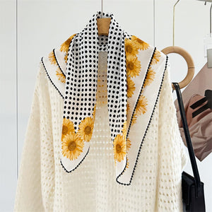 MaraSilk Pure Mulberry Silk Scarf - Square Double Crepe MS272