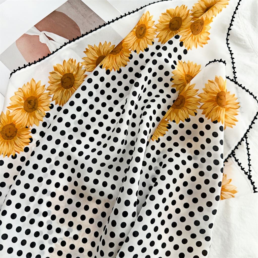 MaraSilk Pure Mulberry Silk Scarf - Square Double Crepe MS272