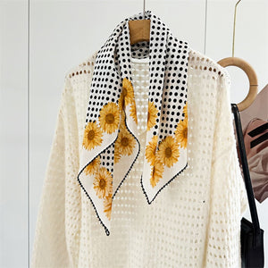 MaraSilk Pure Mulberry Silk Scarf - Square Double Crepe MS272