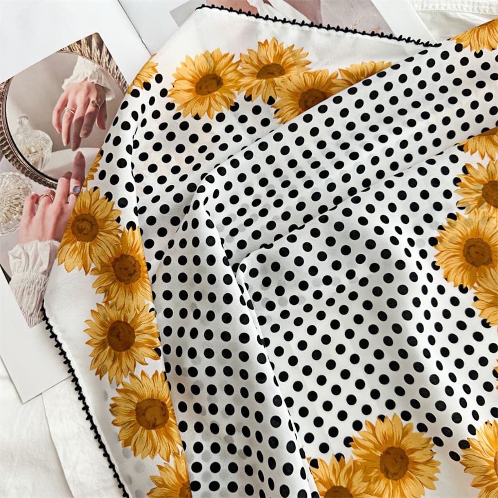 MaraSilk Pure Mulberry Silk Scarf - Square Double Crepe MS272