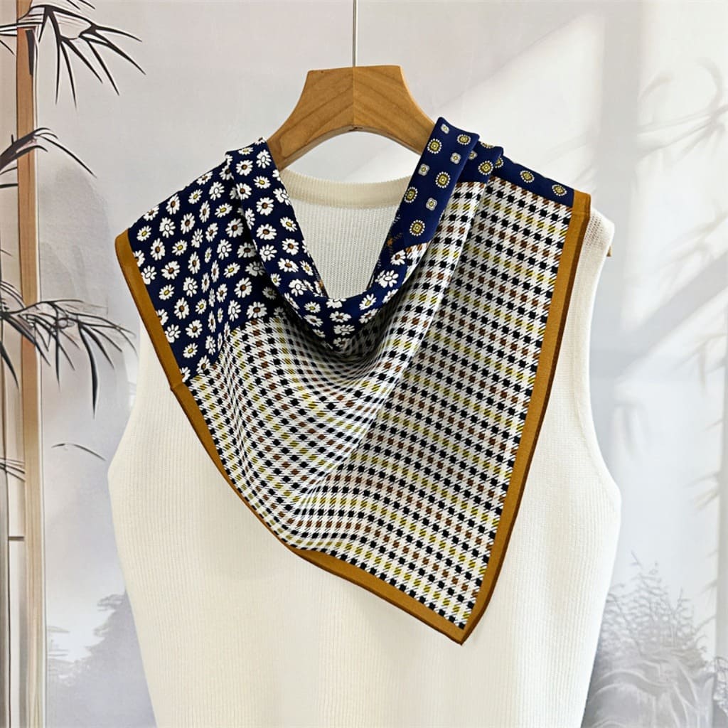 MaraSilk Pure Mulberry Silk Scarf - Square Double Crepe MS273