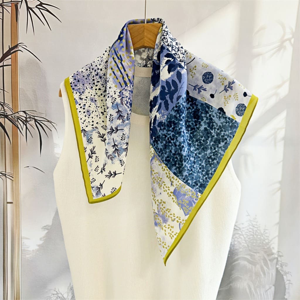 MaraSilk Pure Mulberry Silk Scarf - Square Double Crepe MS274