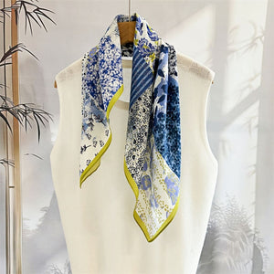 MaraSilk Pure Mulberry Silk Scarf - Square Double Crepe MS274