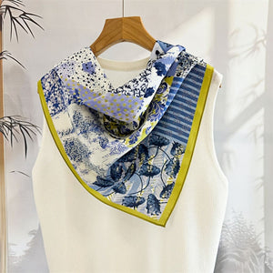 MaraSilk Pure Mulberry Silk Scarf - Square Double Crepe MS274