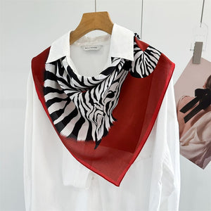 MaraSilk Pure Mulberry Silk Scarf - Square Double Crepe MS891