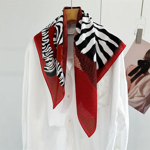 MaraSilk Pure Mulberry Silk Scarf - Square Double Crepe MS891