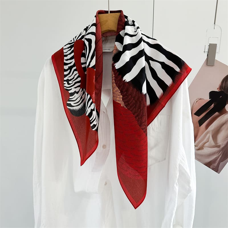 MaraSilk Pure Mulberry Silk Scarf - Square Double Crepe MS891