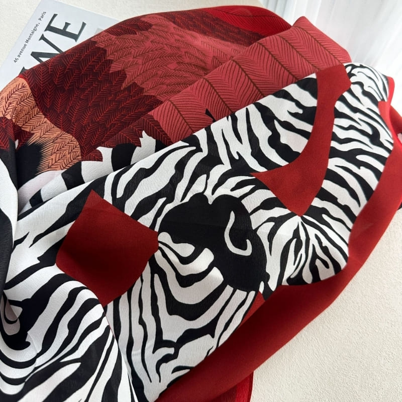 MaraSilk Pure Mulberry Silk Scarf - Square Double Crepe MS891