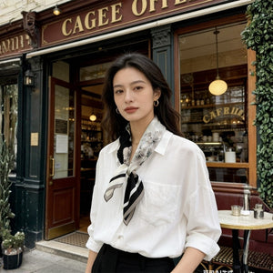 MaraSilk Pure Mulberry Silk Scarf - Square Double Crepe MS893