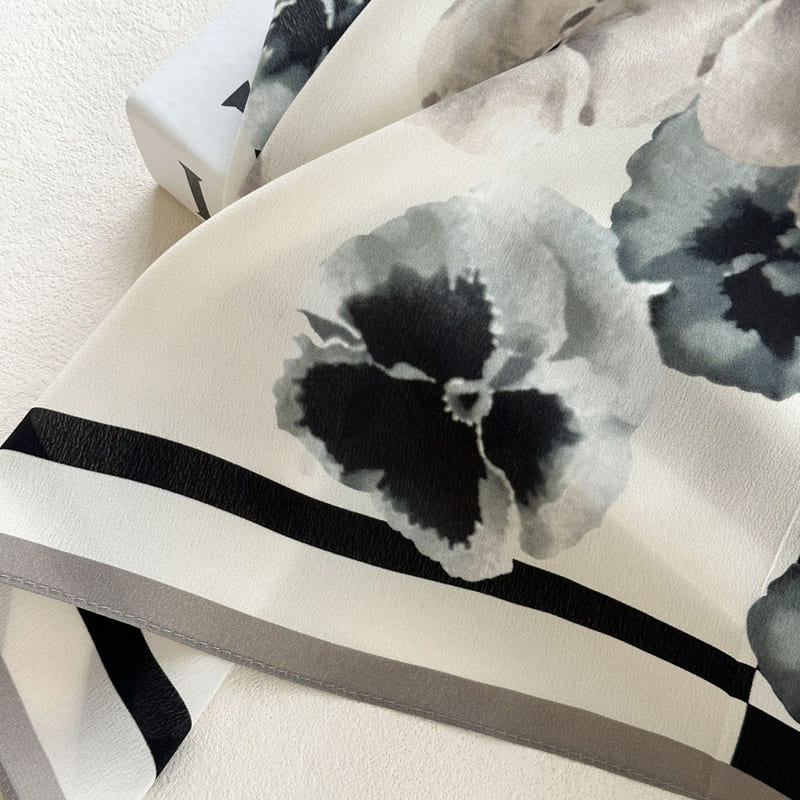 MaraSilk Pure Mulberry Silk Scarf - Square Double Crepe MS893